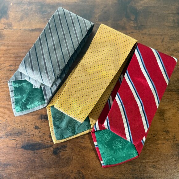 Lot of 3 VTG Crest Tommy Hilfiger Silk Mens Tie Made In USA Logo - Picture 2 of 5